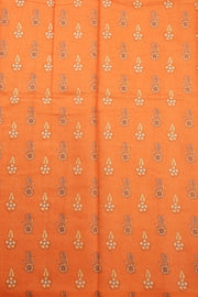 Green Kalamkari Printed Malai Cotton Saree 10074682