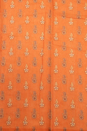 Brown Kalamkari Printed Malai Cotton Saree 10074691