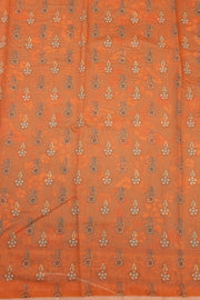 Green Kalamkari Printed Malai Cotton Saree 10074692