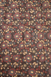 Orange Kalamkari Printed Malai Cotton Saree 10074693