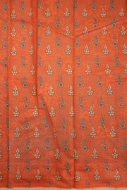 Green Kalamkari Printed Malai Cotton Saree 10074700