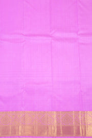 Ice Blue Korvai Kanjivaram Pure Zari Handloom Tissue Silk Saree with Floral Motifs and Contrast Pink Border 10074755