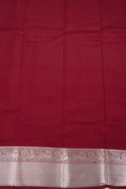 Blue Kanjivaram Vegan Silk Saree with Contrast Pallu 10074867