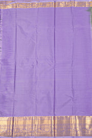 Grey Kanjivaram Vegan Silk Saree with Contrast Pallu 10074877