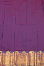 Blue Kanjivaram Vegan Silk Saree with Contrast Pallu 10074878