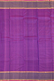 Blue Kanjivaram Pure Silk Saree with Contrast Pallu 10074894