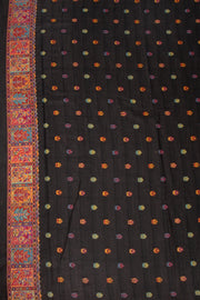Black Handloom Kashmir Kani Silk Saree 10075404