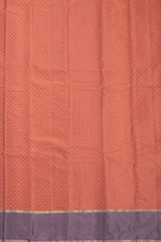 Kanjivaram Vegan Viscose Silk Saree Peach Color Block Design 10075555