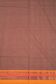 Marron Handloom Chettinad Cotton Saree 10075908