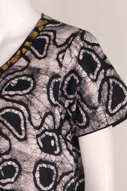 Grey Batik Printed Cotton Nightwear 10076176