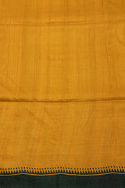 Yellow Printed Tussar Silk Saree 10076295