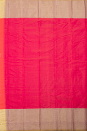 Maroon Art Silk Kanjivaram Saree With Stripes Design 10076343