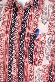 White Bagh Printed Half Sleeve Mens Cotton Shirt 10076853