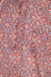 Ajrakh Cotton Men's Short Kurta With Slim-Fit Design & Front Pocket 10076895