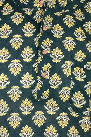 Ajrakh Cotton Men's Short Kurta With Slim-Fit Design & Front Pocket 10076897