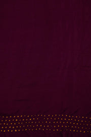 Dark Maroon Bandhani Mulberry Silk Saree 10076902