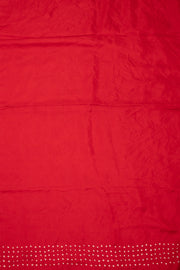 Red Bandhani Mulberry Silk Saree With Sequins Embroidery 10076904