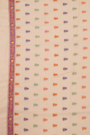 Cream Handloom Kashmiri Kani Silk Saree 10076932