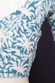 Blue Dabu Printed Cotton Blouse 10076961