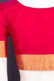 Hibiscus Pink Kanjivaram Soft Silk Blouse 10076992