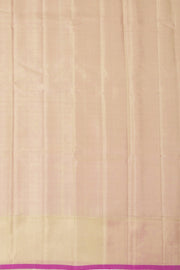 Magenta Gadwal Kuttu Silk Saree With Temple Border 10077051