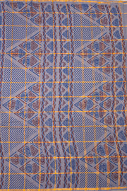 Grey Handcrafted Sungudi Cotton Saree 10077128