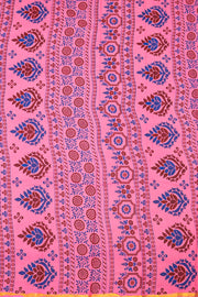 Bright Pink Handcrafted Sungudi Cotton Saree 10077138