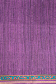 Grape Purple Printed Semi Tussar Silk Saree 10077220