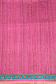 Pink Printed Semi Tussar Silk Saree 10077221