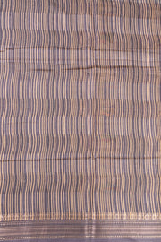 Grey Printed Semi Tussar Silk Saree 10077226