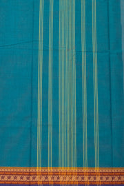 Blue Handloom Chettinad Cotton Saree 10077290