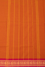 Orange Handloom Chettinad Cotton Saree 10077294