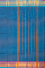 Blue Handloom Chettinad Cotton Saree 10077303