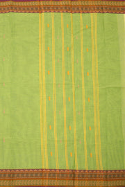 Leaf Green Handloom Chettinad Cotton Saree 10077307