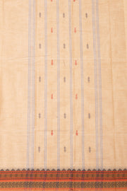 Beige Handloom Chettinad Cotton Saree 10077310