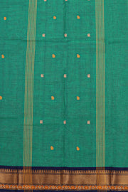 Blue Handloom Chettinad Cotton Saree 10077312