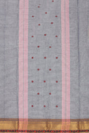 Grey Handloom Chettinad Cotton Saree 10077315