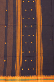 Dark Blue Handloom Chettinad Cotton Saree 10077326