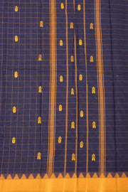 Blue Handloom Chettinad Cotton Saree 10077329