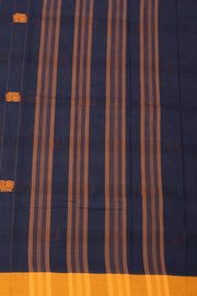 Ink Blue Handloom Chettinad Cotton Saree 10077333