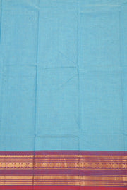 Sky Blue Handloom Chettinad Cotton Saree 10077334