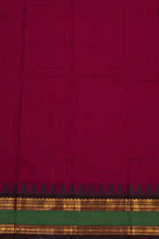 Burgundy Handloom Chettinad Cotton Saree 10077336