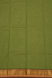 Leaf Green Handloom Chettinad Cotton Saree 10077341
