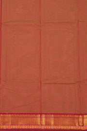 Dusty Brown Handloom Chettinad Cotton Saree 10077343