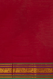 Red Handloom Chettinad Cotton Saree 10077345