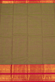 Leaf Green Handloom Chettinad Cotton Saree 10077348