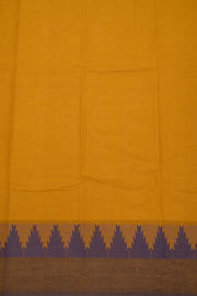 Mustard yellow Handloom Chettinad Cotton Saree 10077352