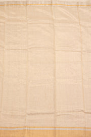 Beige Chanderi Printed Silk Cotton Saree