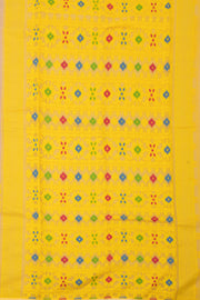 Yellow Handloom Jamdani Cotton Saree 10077527