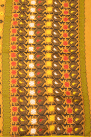 Yellow Handloom Jamdani Cotton Saree 10077537